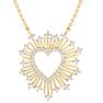 1/2 Carat Lab Grown Diamond Heart Necklace In 14 Karat Yellow Gold, 18 Inches Image-1