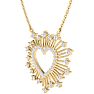 1/2 Carat Lab Grown Diamond Heart Necklace In 14 Karat Yellow Gold, 18 Inches Image-2