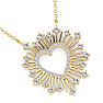 1/2 Carat Lab Grown Diamond Heart Necklace In 14 Karat Yellow Gold, 18 Inches Image-4