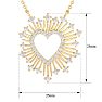1/2 Carat Lab Grown Diamond Heart Necklace In 14 Karat Yellow Gold, 18 Inches Image-5