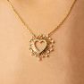 1/2 Carat Lab Grown Diamond Heart Necklace In 14 Karat Yellow Gold, 18 Inches Image-7