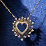 1/2 Carat Lab Grown Diamond Heart Necklace In 14 Karat Yellow Gold, 18 Inches Image-8