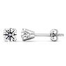 3/4 Carat Lab Grown Diamond Stud Earrings In 14 Karat White Gold Image-1