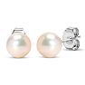 6mm Cultured Pearl Stud Earrings in 14 Karat White Gold Image-1