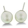 7mm Cultured Pearl Stud Earrings in 14 Karat White Gold Image-2