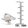 Round Freshwater Cultured Pearl and 1/10ct Diamond Ring In 14 Karat White Gold Image-5