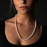 24 inch 7mm AA Pearl Necklace With 14K Yellow Gold Clasp Image-3
