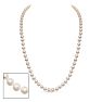 30 inch 7mm AA Pearl Necklace With 14K Yellow Gold Clasp Image-1