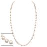 36 inch 8mm AA Pearl Necklace With 14K Yellow Gold Clasp Image-1