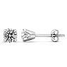 Nearly 1 Carat Lab-Grown Diamond Stud Earrings In 14 Karat White Gold Image-1