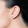 Nearly 3/4 Carat Lab-Grown Diamond Stud Earrings In White Gold Image-5