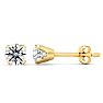 Nearly 3/4 Carat Lab-Grown Diamond Stud Earrings In Yellow Gold Image-1