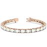 Opal Bracelet With 4 1/2 Carats of Oval Shape Opals and Diamonds In 14 Karat Rose Gold, 7 Inches Image-1