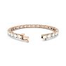 Opal Bracelet With 4 1/2 Carats of Oval Shape Opals and Diamonds In 14 Karat Rose Gold, 7 Inches Image-2