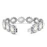 Opal Bracelet With 14 1/4 Carats of Oval Shape Opals and Diamonds In 14 Karat White Gold, 7 Inches Image-2
