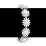 Opal Bracelet With 14 1/4 Carats of Oval Shape Opals and Diamonds In 14 Karat White Gold, 7 Inches Image-5