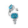 Blue Topaz Jewelry: 5 1/4ct Blue Topaz and Diamond Earrings in 14k White Gold Image-2