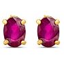 Ruby Earrings: 2 Carat Ruby Earrings Image-2