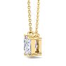 3/4 Carat Princess Cut Lab Grown Diamond Solitaire Necklace In 14 Karat Yellow Gold Image-4