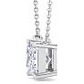 2 Carat Princess Cut Lab Grown Diamond Solitaire Necklace In 14 Karat White Gold Image-4
