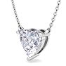 2 Carat Heart Shape Lab Grown Diamond Solitaire Necklace In 14 Karat White Gold Image-2