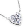 2 Carat Heart Shape Lab Grown Diamond Solitaire Necklace In 14 Karat White Gold Image-3