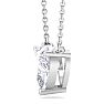 2 Carat Heart Shape Lab Grown Diamond Solitaire Necklace In 14 Karat White Gold Image-4