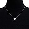 2 Carat Heart Shape Lab Grown Diamond Solitaire Necklace In 14 Karat White Gold Image-6