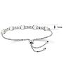 Opal Bracelet With CZ Accents In Sterling Silver With Adjustable Bolo Chain 7-10 Inches Image-2