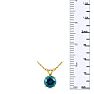 1/2ct Round Brilliant Cut Blue Diamond Pendant in 14k Yellow Gold Image-4