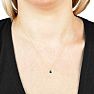 1/2ct Round Brilliant Cut Blue Diamond Pendant in 14k Yellow Gold Image-5