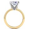 4 Carat Round Shape Lab Grown Diamond Ring In 14K Yellow Gold, Solitaire Image-3