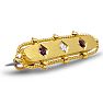 Estate Jewelry 14 Karat Yellow Gold Ruby and Diamond Lapel Pin Image-2