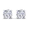 4 Carat Lab Grown Diamond Earrings In 14 Karat White Gold, Basket Setting Image-2