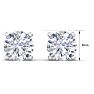 4 Carat Lab Grown Diamond Earrings In 14 Karat White Gold, Basket Setting Image-5