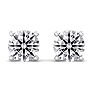 5 Carat Lab Grown Diamond Earrings In 14 Karat White Gold, Basket Setting Image-2
