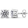 6 Carat Lab Grown Diamond Earrings In 14 Karat White Gold, Basket Setting Image-1