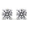 8 Carat Lab Grown Diamond Earrings In 14 Karat White Gold, Basket Setting Image-2