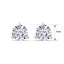 1 Carat Lab Grown Diamond Earrings In 14 Karat White Gold, Martini Setting Image-5