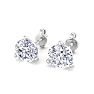 1 1/2 Carat Lab Grown Diamond Earrings In 14 Karat White Gold, Martini Setting Image-3