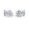 1 1/2 Carat Lab Grown Diamond Earrings In 14 Karat White Gold, Martini Setting Image-4