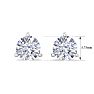 1 1/2 Carat Lab Grown Diamond Earrings In 14 Karat White Gold, Martini Setting Image-5
