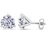 5 Carat Lab Grown Diamond Earrings In 14 Karat White Gold, Martini Setting Image-1