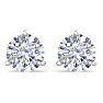 5 Carat Lab Grown Diamond Earrings In 14 Karat White Gold, Martini Setting Image-2