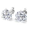 5 Carat Lab Grown Diamond Earrings In 14 Karat White Gold, Martini Setting Image-3