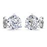 5 Carat Lab Grown Diamond Earrings In 14 Karat White Gold, Martini Setting Image-4
