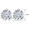 5 Carat Lab Grown Diamond Earrings In 14 Karat White Gold, Martini Setting Image-5