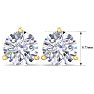 5 Carat Lab Grown Diamond Earrings In 14 Karat Yellow Gold, Martini Setting Image-5