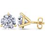 8 Carat Lab Grown Diamond Earrings In 14 Karat Yellow Gold, Martini Setting Image-1