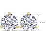 8 Carat Lab Grown Diamond Earrings In 14 Karat Yellow Gold, Martini Setting Image-5